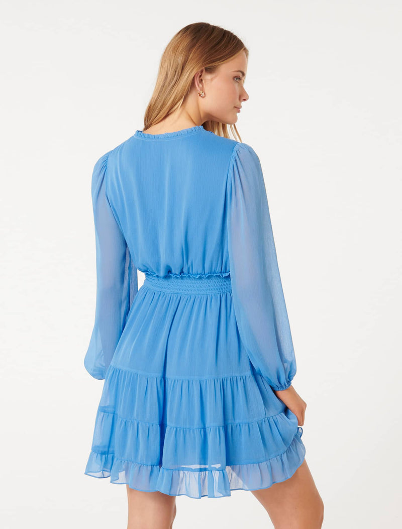 Adley Ruffle Mini Dress Forever New