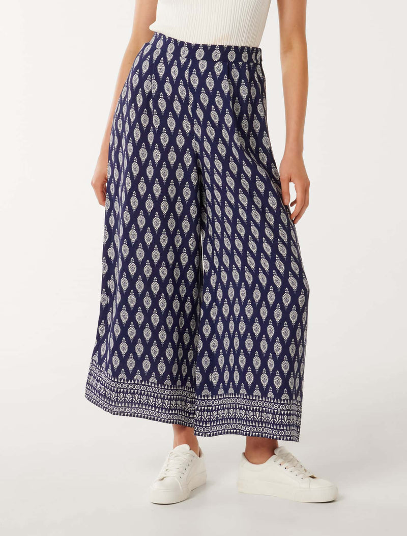 Paige Printed Wide Leg Pants Forever New