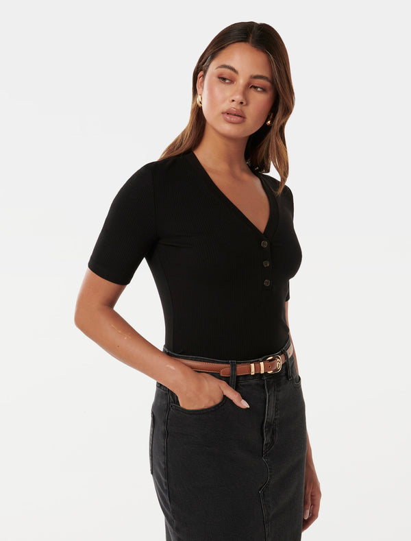 Elaine Button Up Top Forever New