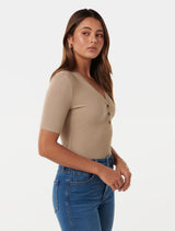 Elaine Button Up Top Forever New