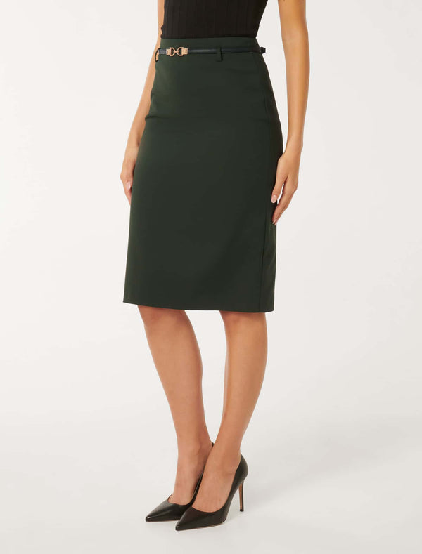 Dina Belted Pencil Skirt Forever New