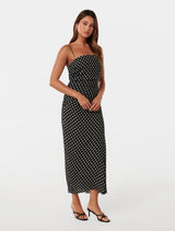 Maisy Ruched Side Midi Dress Forever New