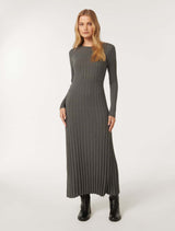 Lyla Crew Neck Detail Knit Dress Forever New