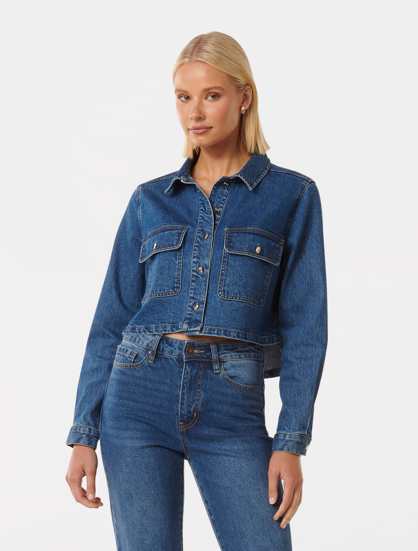 Dana Denim Shacket Forever New