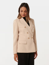 Immie Petite Double Breasted Blazer Forever New