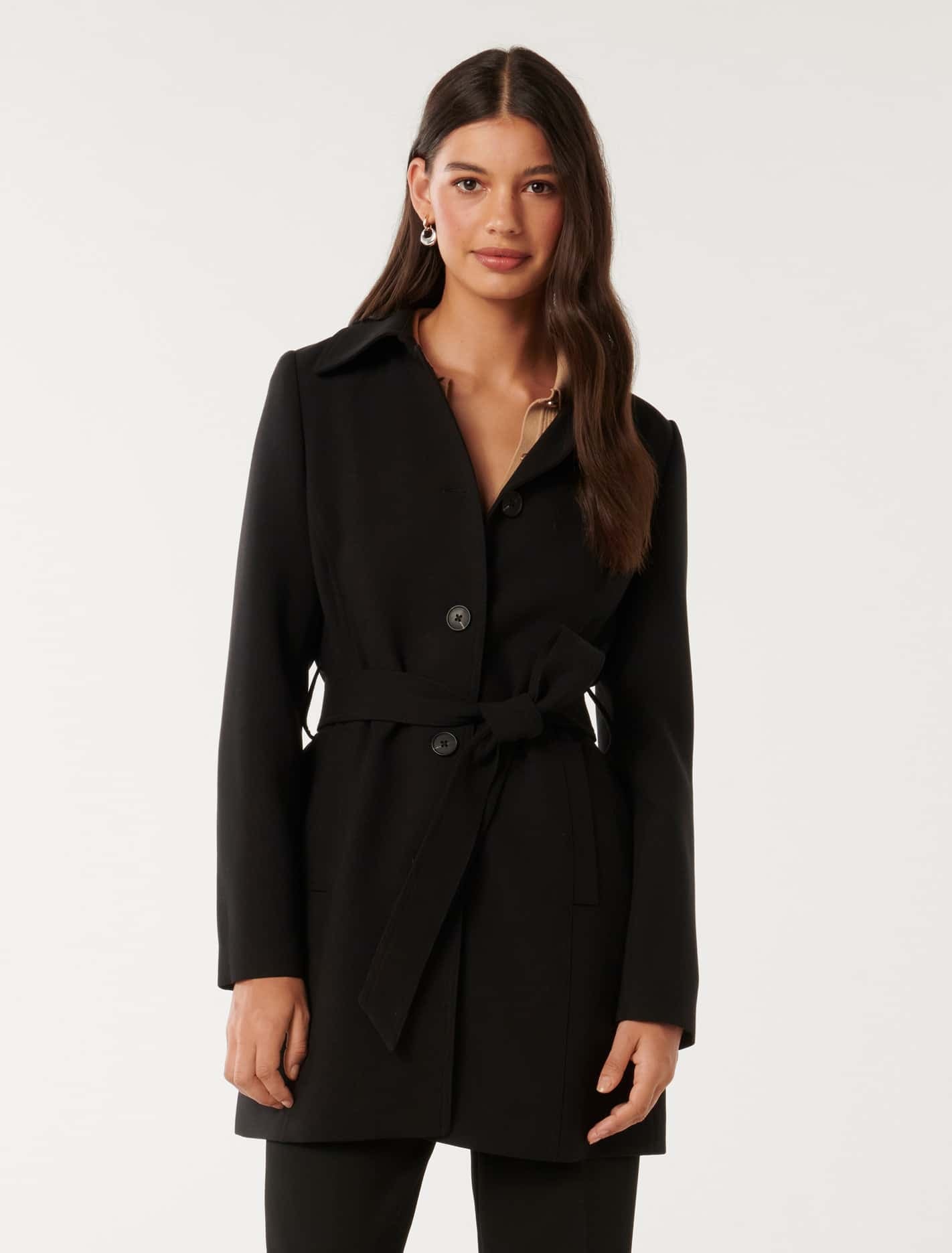 Martha Trench Mac Coat Black | Forever New