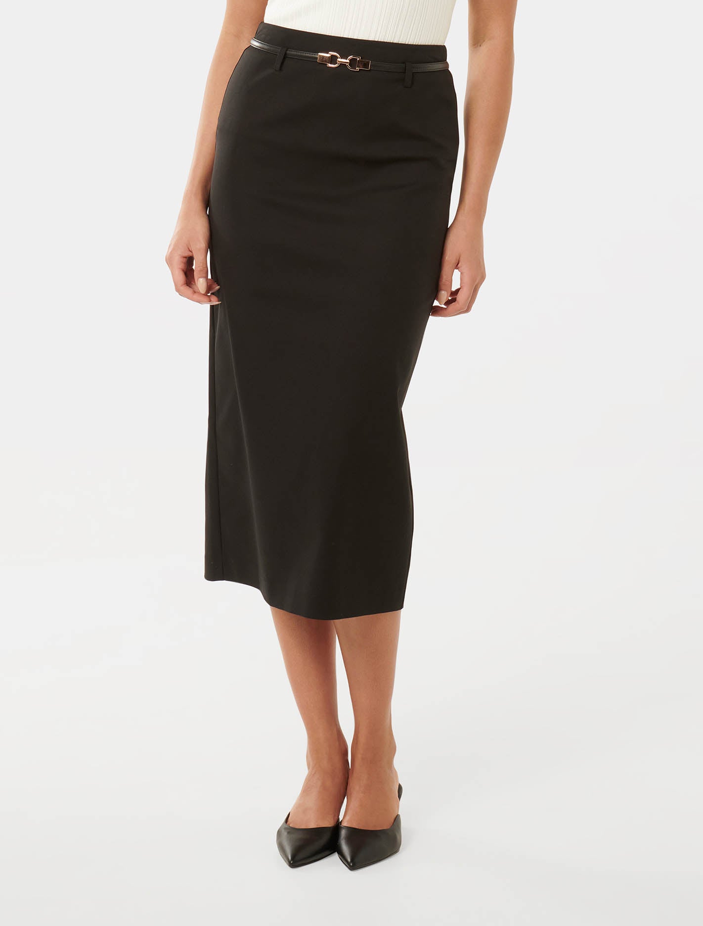 Nadia Pencil Midi Skirt Black | Forever New