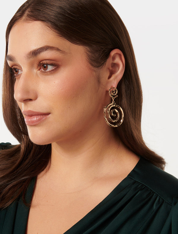 Signature Swirly Drop Earrings Forever New