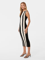 Emmie Vertical Striped Midi Dress Forever New