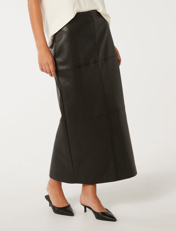 Billie Vegan Leather Maxi Skirt Forever New