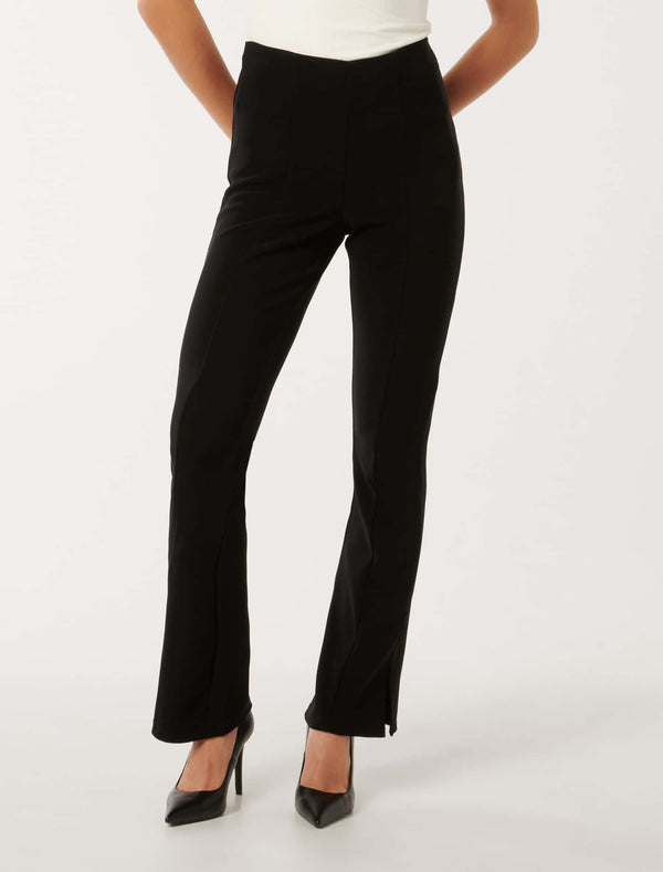 Buy FOREVER NEW Solid Regular Fit Polyester Women's Formal Wear Pant