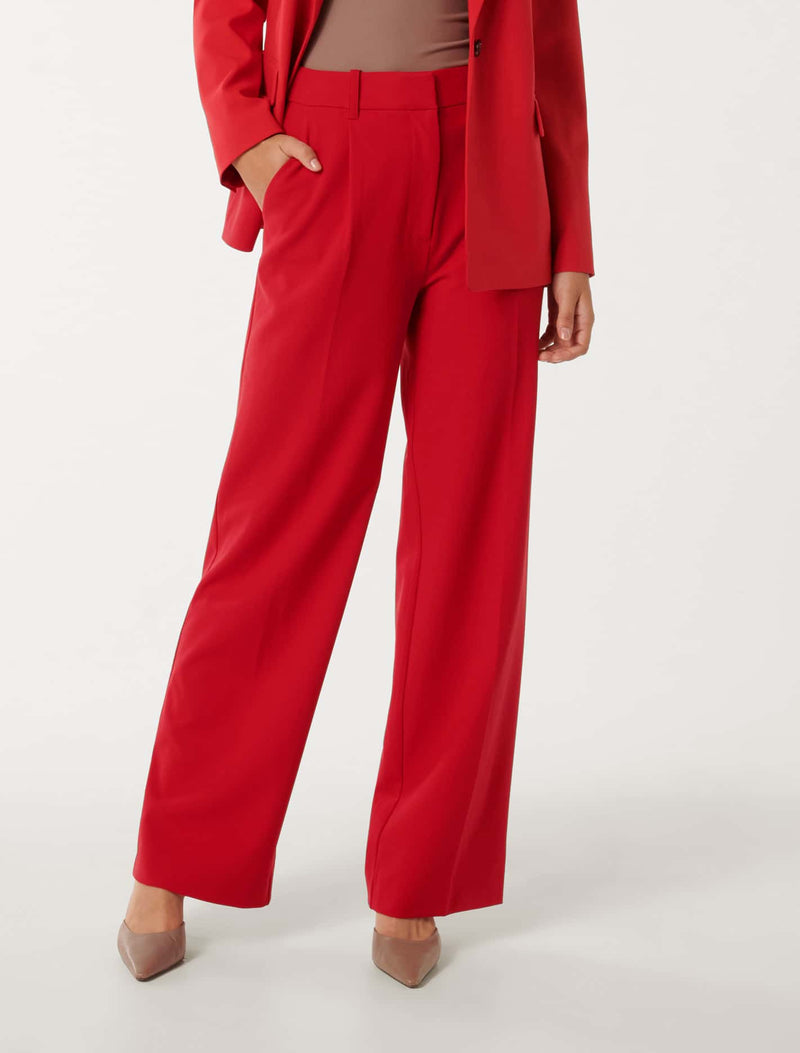 Red Wide Leg Pants, Made in South Africa