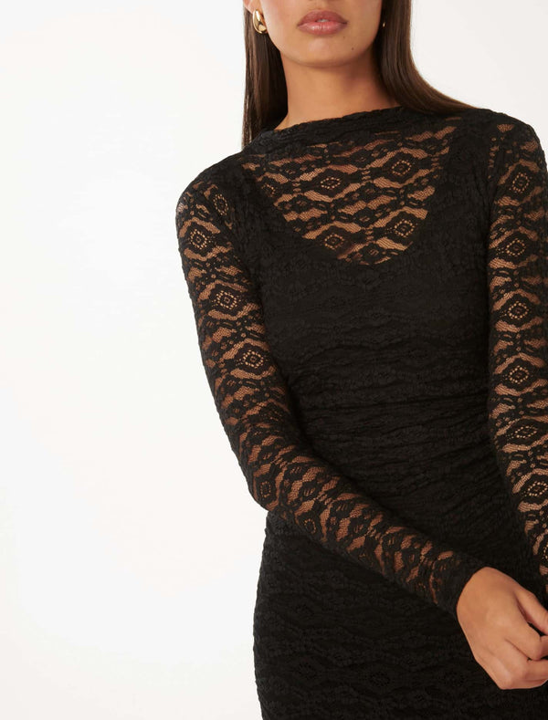 Misty Lace Midi Dress Forever New