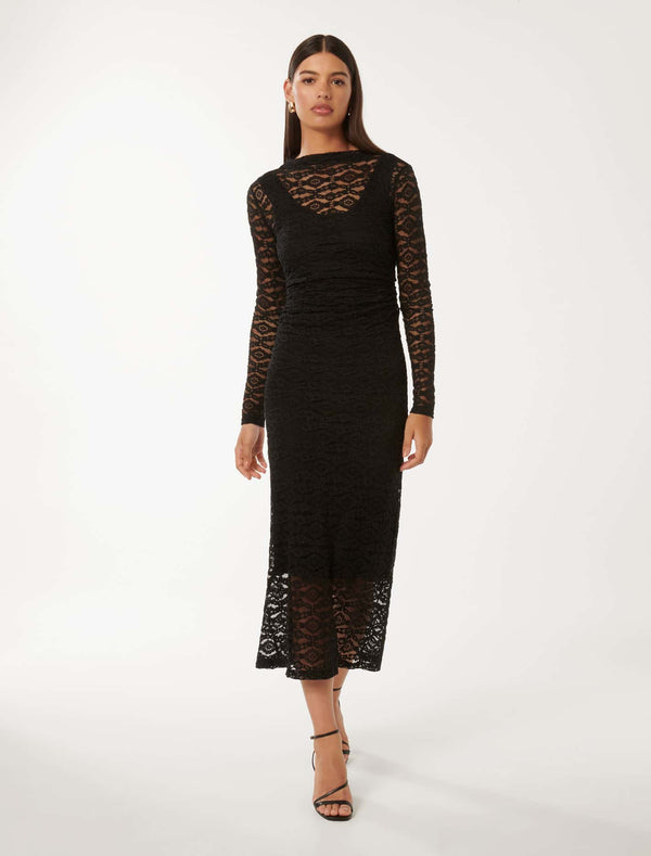 Misty Lace Midi Dress Forever New
