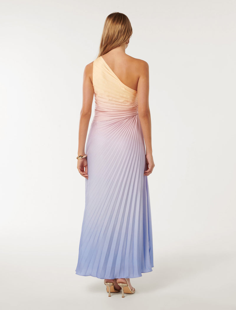 Paula Pleated One Shoulder Maxi Dress Forever New