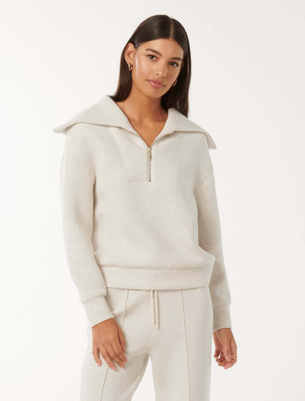 Tiana Loungewear Zip Front Sweatshirt Forever New