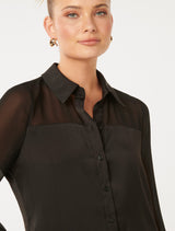 Scout Sheer Panelled Shirt Forever New