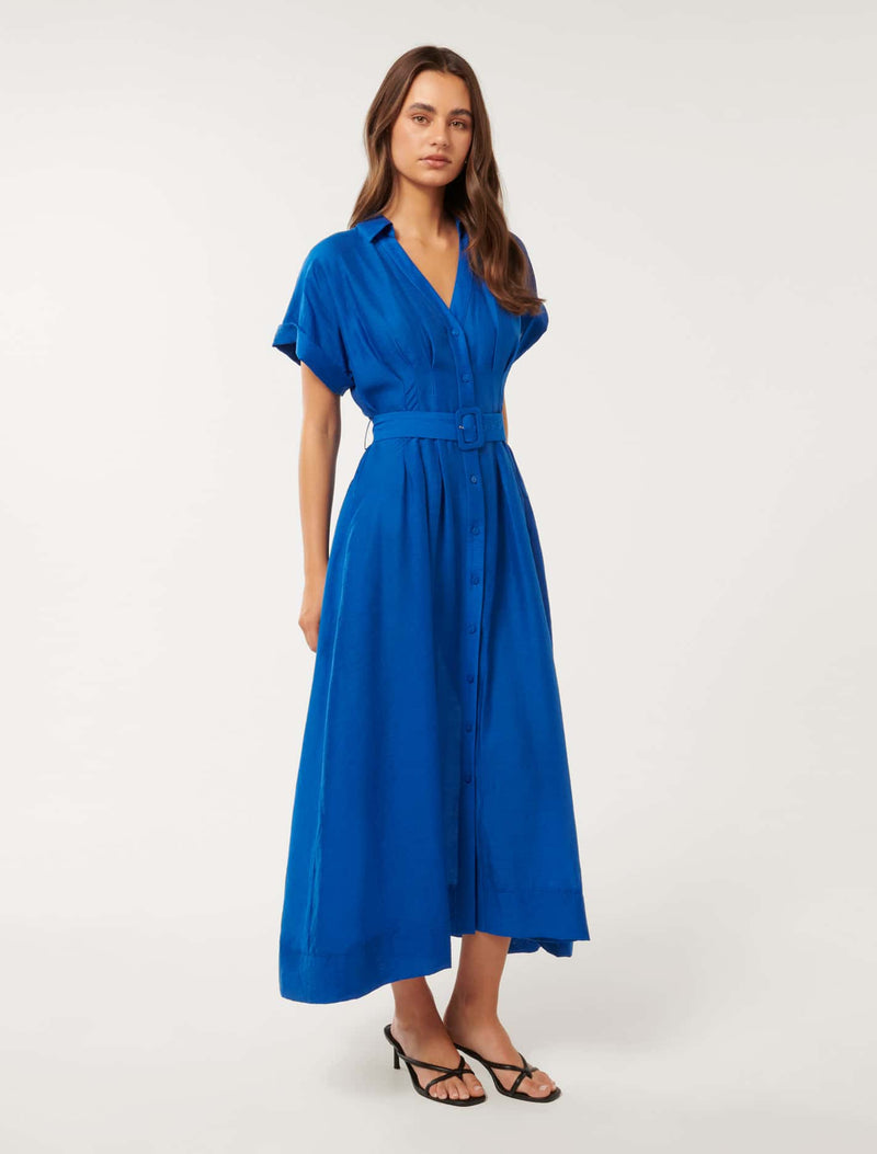 Judith Shirt Belt Midi Dress Forever New