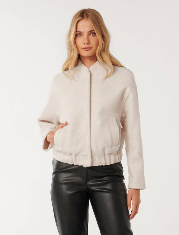 Otto Textured Bomber Jacket Forever New