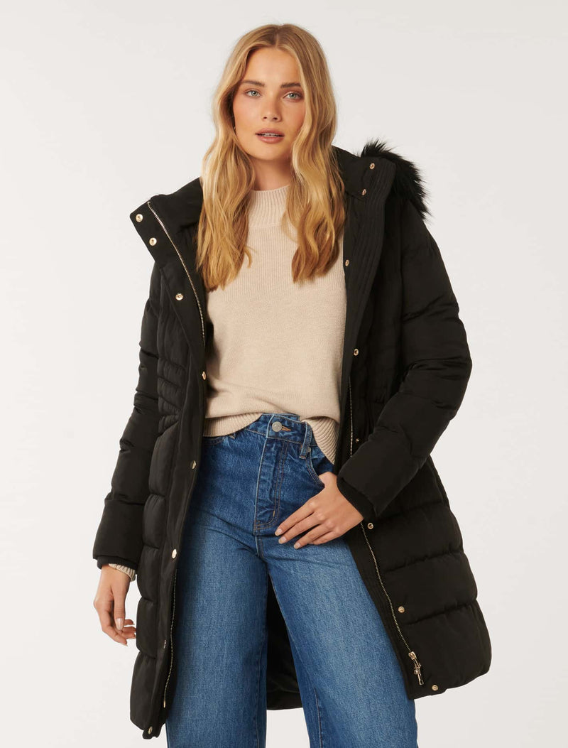 Ariana Belted Puffa Jacket Forever New