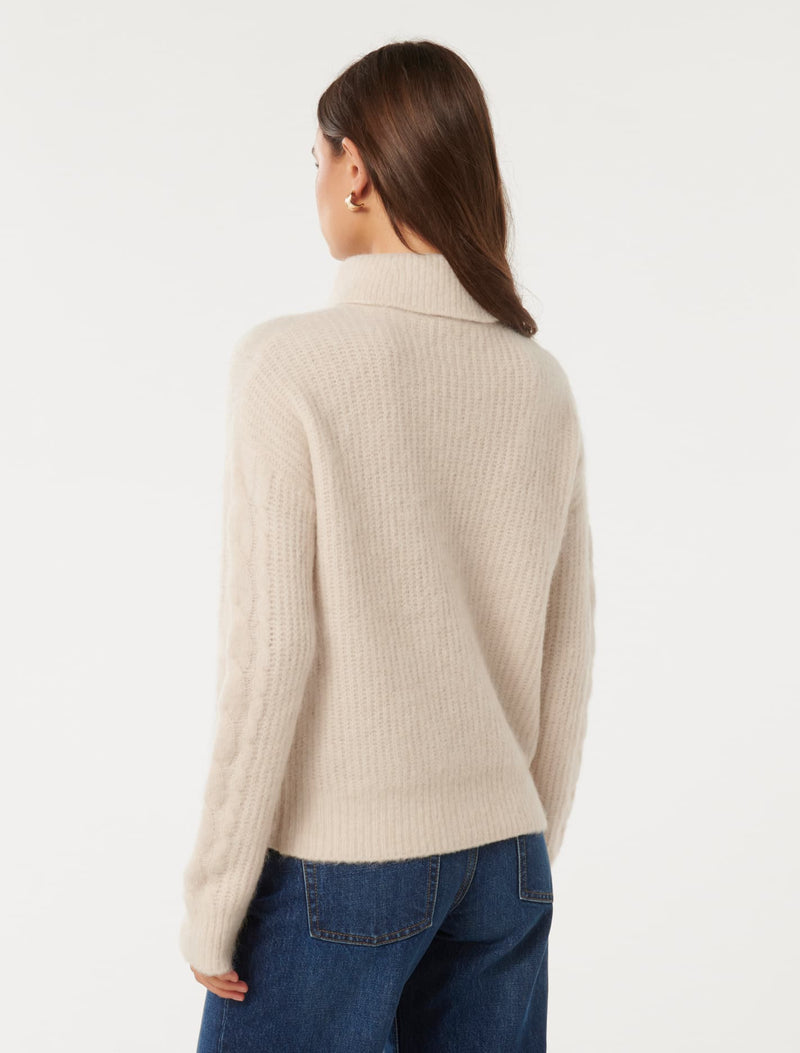 Blaire Engineered Cable Knit Jumper Forever New