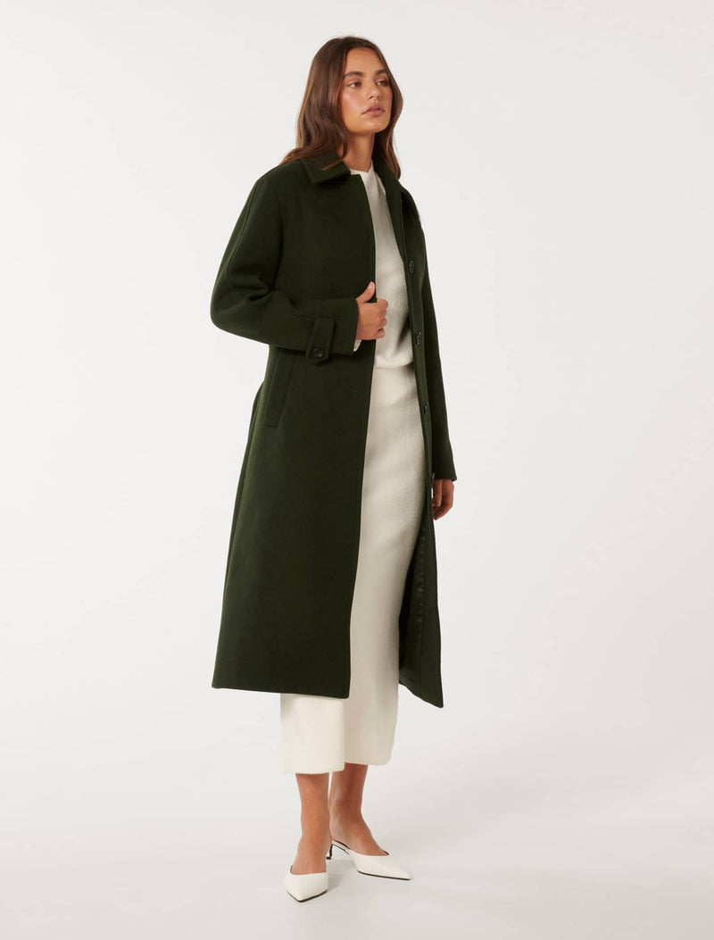 Dallas Single Breasted Wrap Coat Forever New