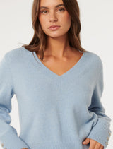 Sabrina Button Cuff Knit Jumper Forever New