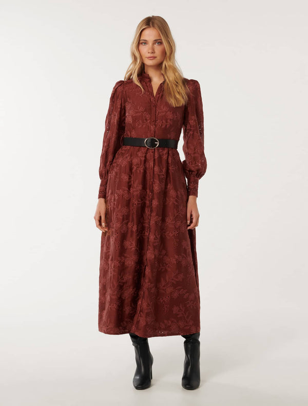 Autumn Embroidered Midi Dress Forever New