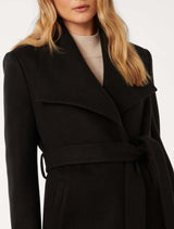 Annika Shawl Collar Wrap Coat Forever New