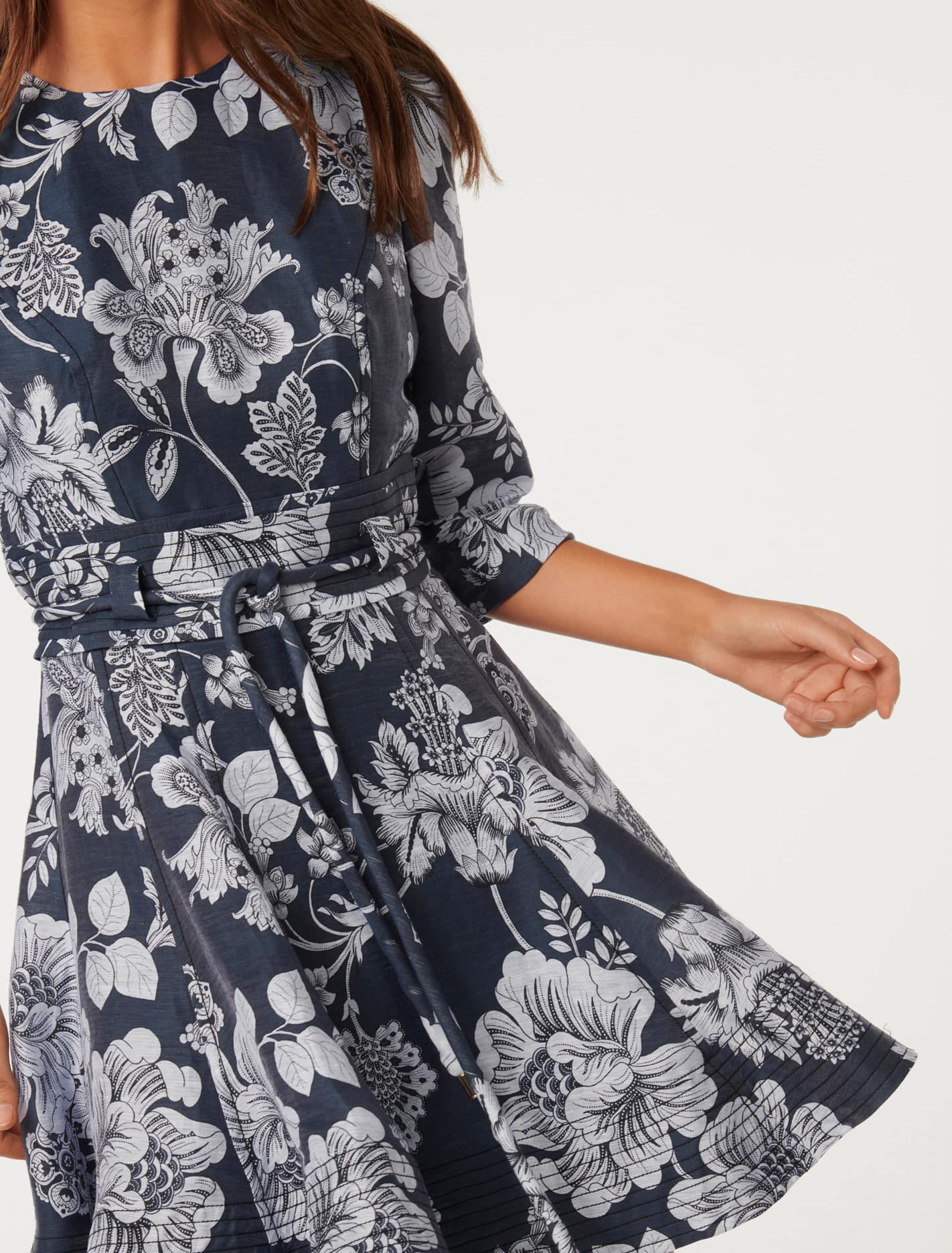 Natalie Printed Skater Mini Dress Forever New
