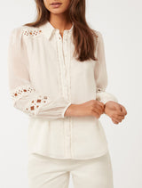 Carina Crochet Trim Shirt Forever New