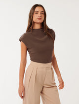 Leenah Grown On Neck Crepe Top Forever New