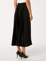 Estelle Satin Pleated Maxi Skirt Forever New