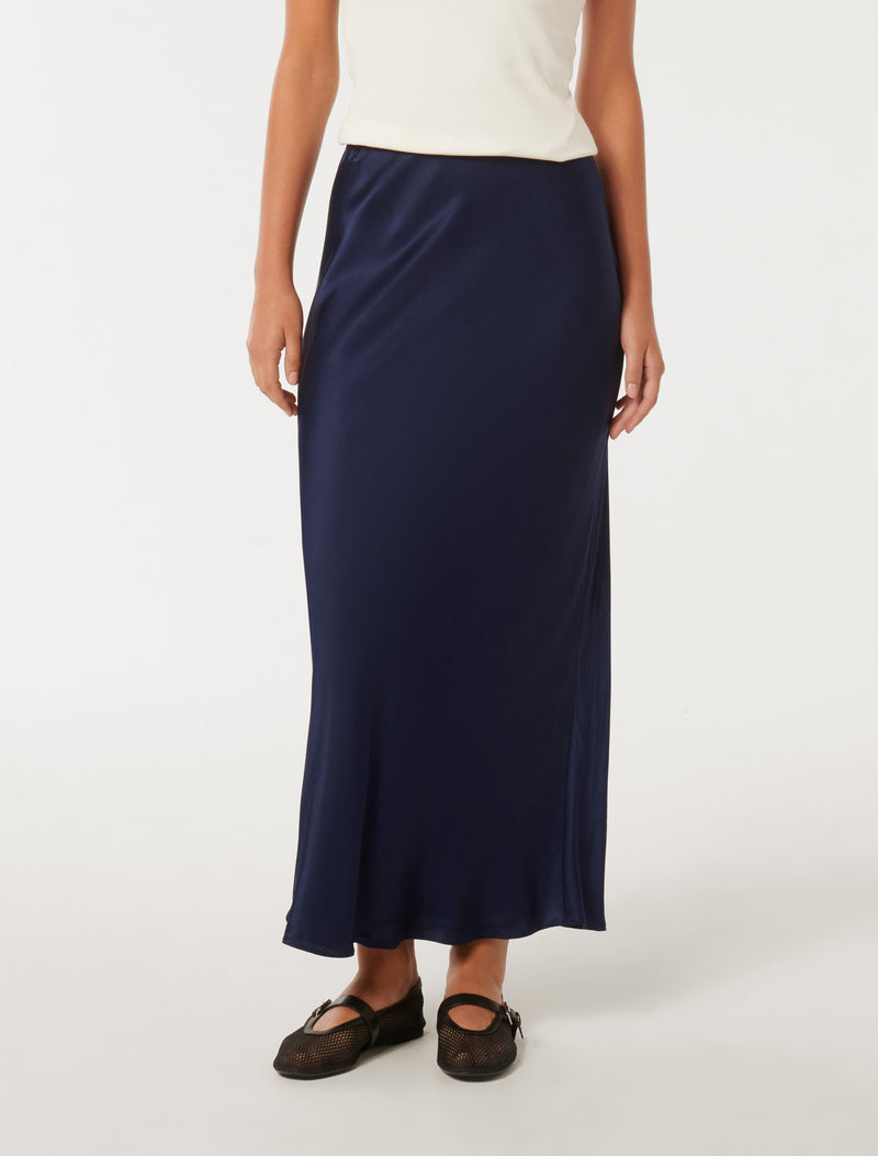 Prue Satin Bias Midaxi Skirt Forever New