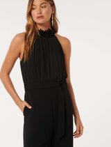 Carter Pleated Rosette Jumpsuit Forever New