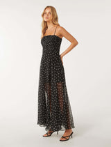 Brandy Sheer Skirt Maxi Dress Forever New