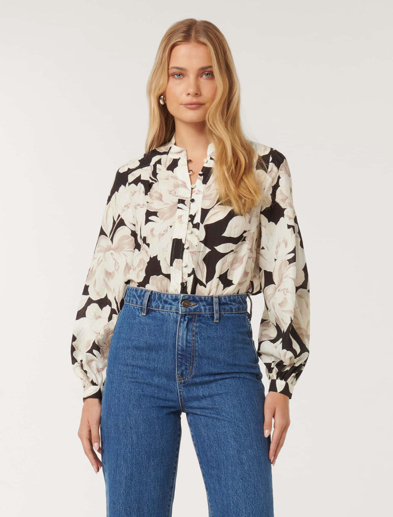 Marianne Top Stitch Blouse Forever New