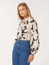 Marianne Top Stitch Blouse Forever New