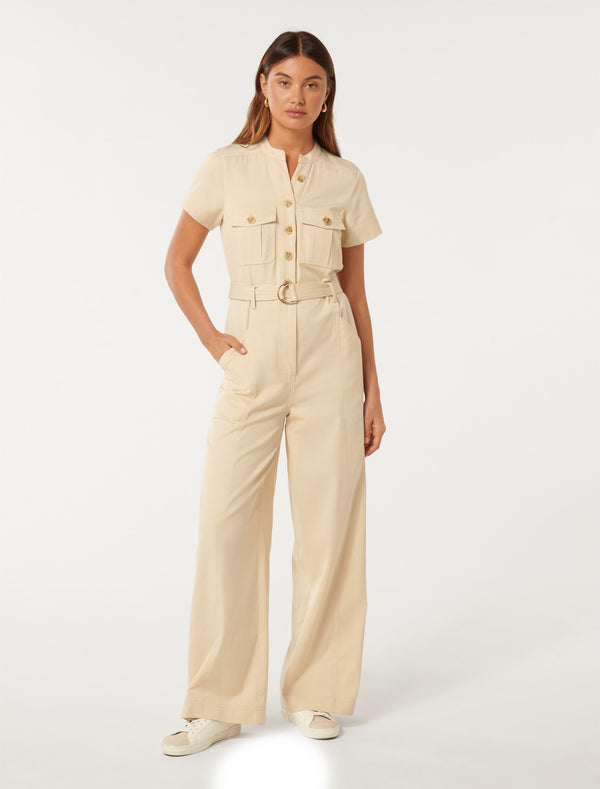 Sabrina Belted Jumpsuit Forever New