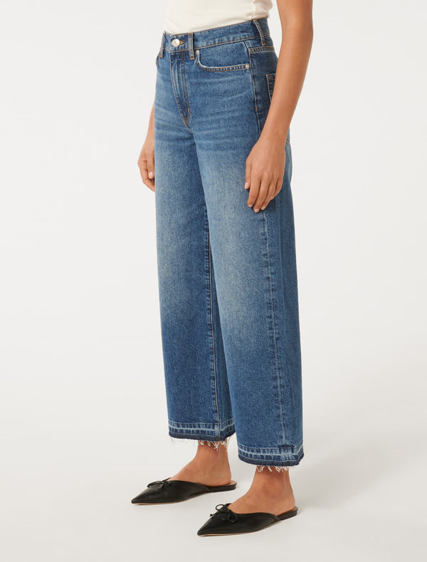 Bea Wide Leg Crop Jeans Forever New