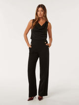 Mary Button Wide Leg Pants Forever New