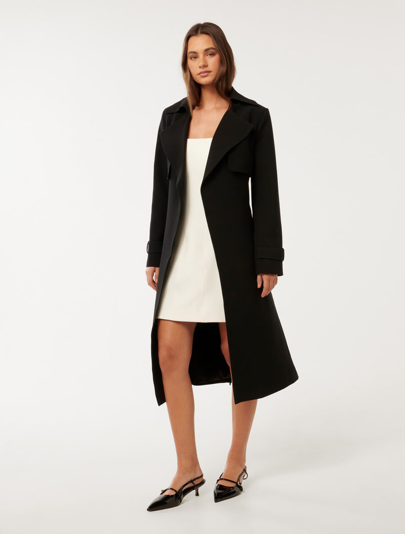 Lauren Crepe Trench Coat Forever New