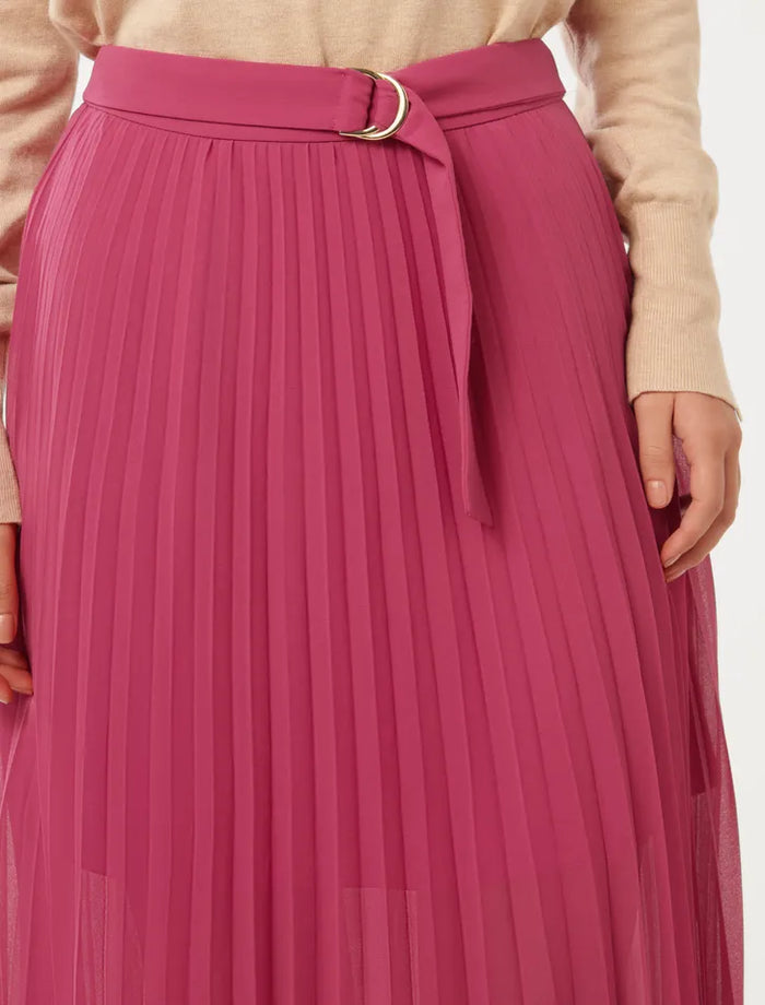 Esme Belted Pleated Skirt Pink Forever New