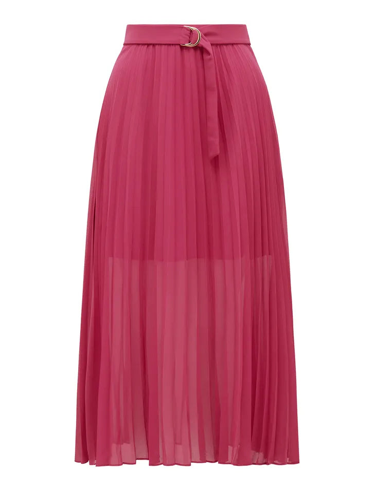 Forever new pink pleated skirt best sale