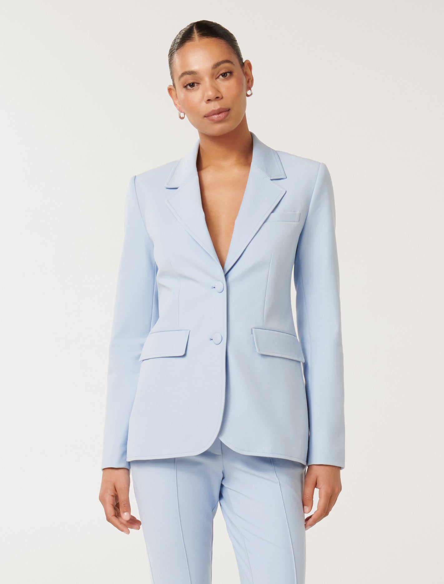 Kimberly Sculpt Blazer Misty Sky Suit | Forever New