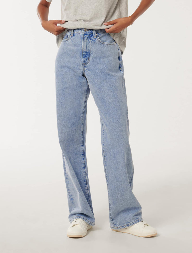 Sky Petite Straight Leg Jeans