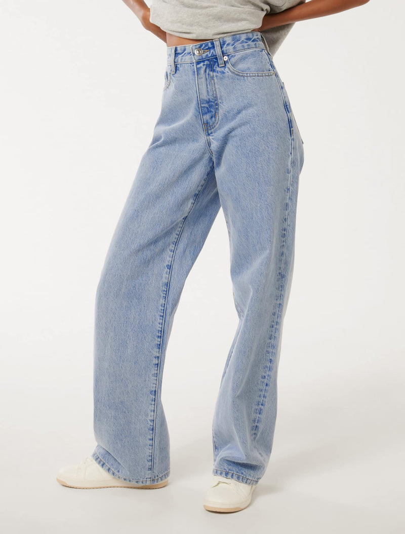 Sky Petite Straight Leg Jeans