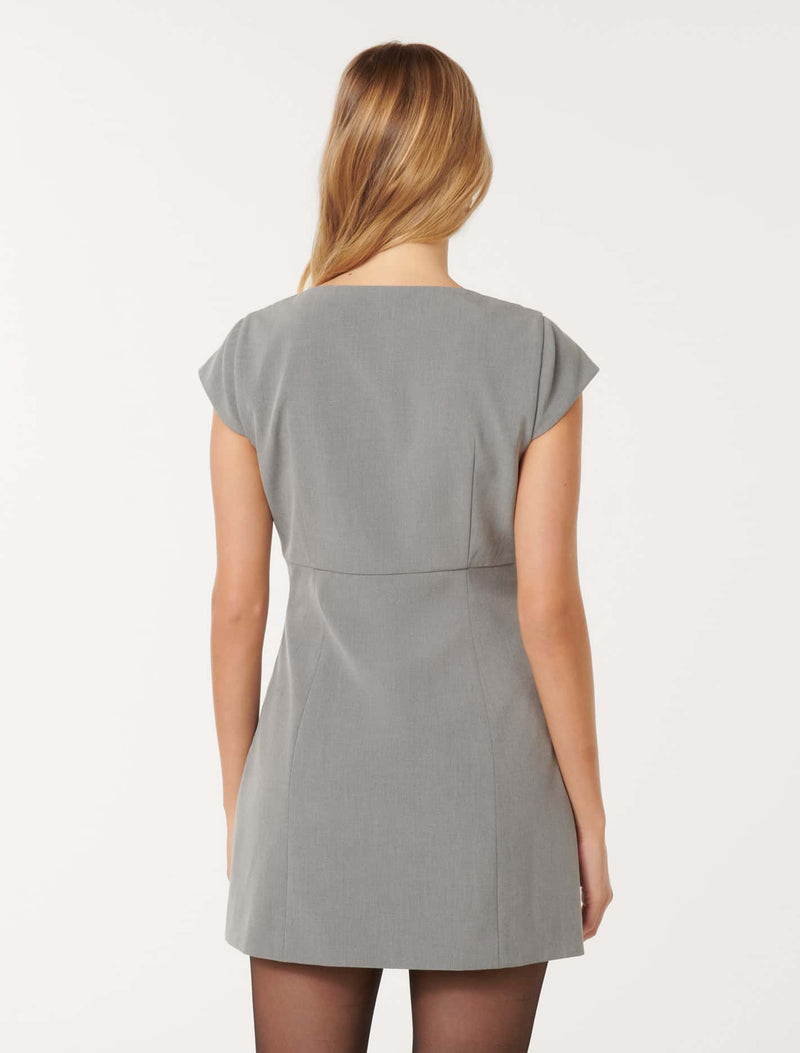 Grey cap sleeve dress hotsell