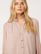 Iris Trim Insert Blouse Forever New