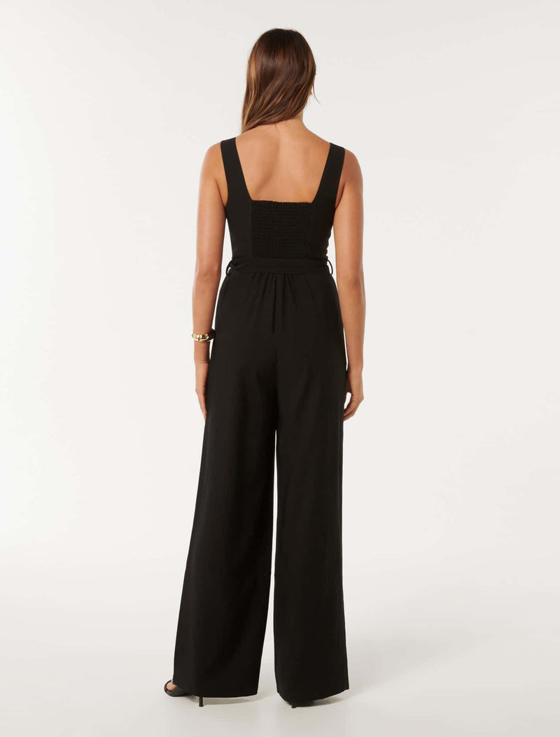 Maja Belted Wide Leg Jumpsuit Forever New